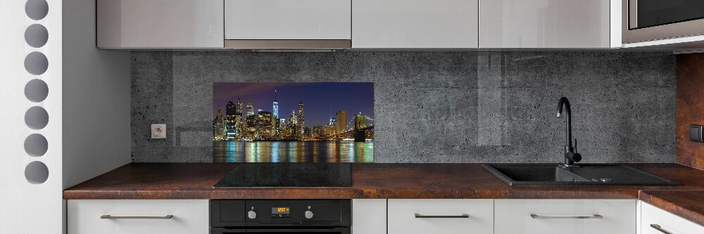 Cooker splashback Manhattan at night