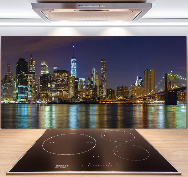 Cooker splashback Manhattan at night