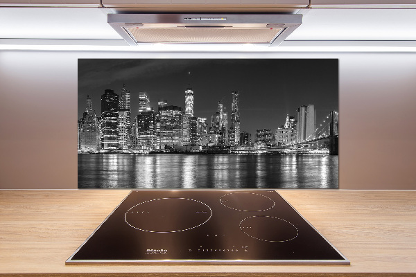 Glass splashback Manhattan at night