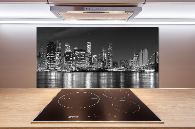 Glass splashback Manhattan at night