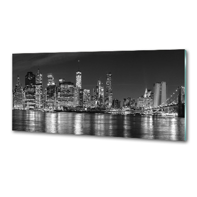 Glass splashback Manhattan at night