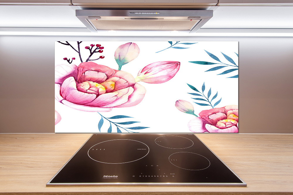 Kitchen splashback Floral pattern