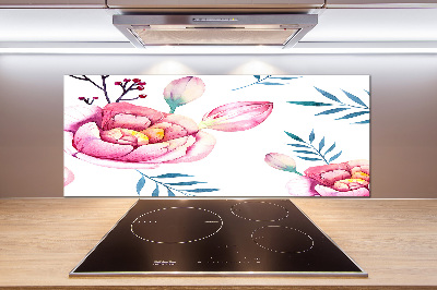 Kitchen splashback Floral pattern