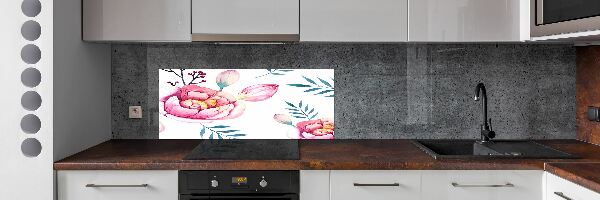 Kitchen splashback Floral pattern