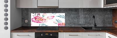 Kitchen splashback Floral pattern