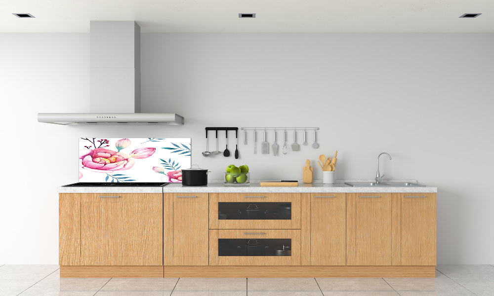 Kitchen splashback Floral pattern