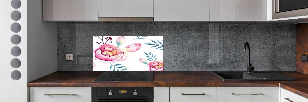 Kitchen splashback Floral pattern