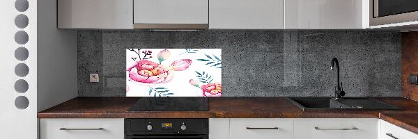 Kitchen splashback Floral pattern