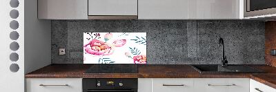 Kitchen splashback Floral pattern