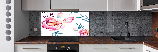 Kitchen splashback Floral pattern