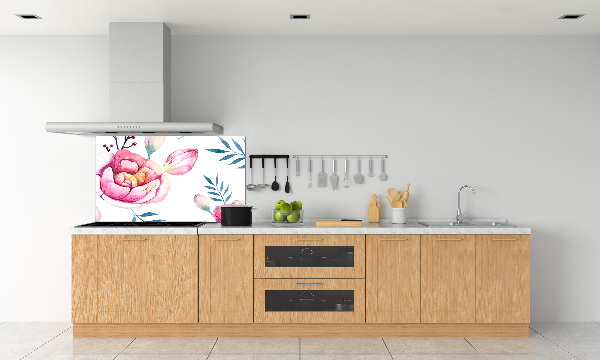 Kitchen splashback Floral pattern