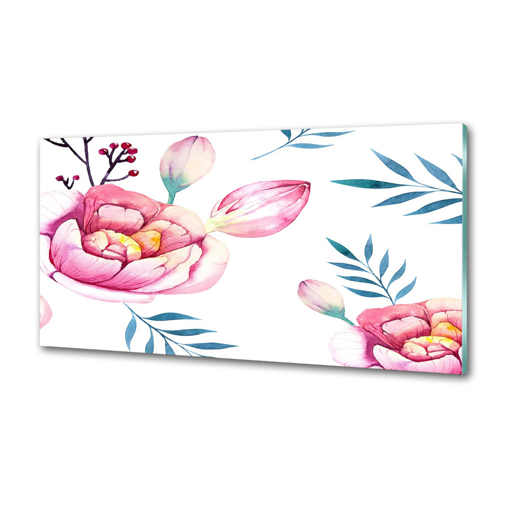 Kitchen splashback Floral pattern