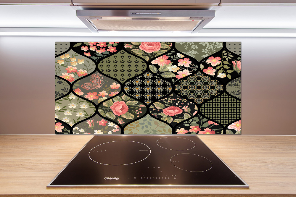 Kitchen splashback Floral pattern