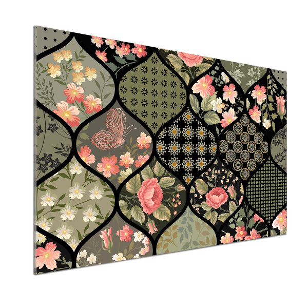 Kitchen splashback Floral pattern