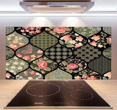 Kitchen splashback Floral pattern