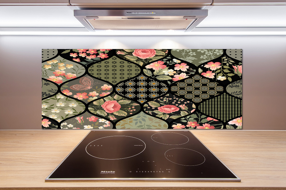 Kitchen splashback Floral pattern