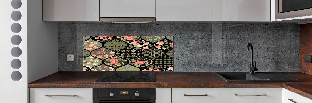 Kitchen splashback Floral pattern