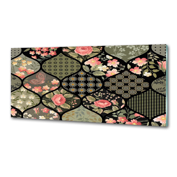 Kitchen splashback Floral pattern