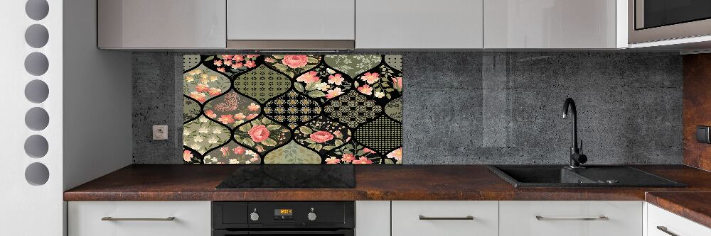 Kitchen splashback Floral pattern