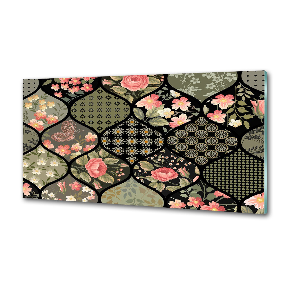 Kitchen splashback Floral pattern