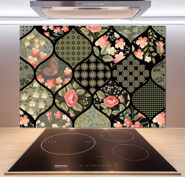 Kitchen splashback Floral pattern