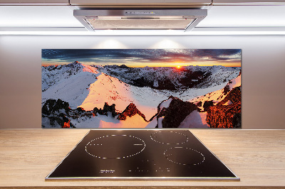 Cooker splashback Mountains in winter