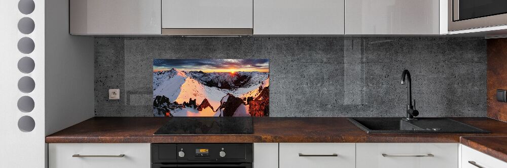 Cooker splashback Mountains in winter