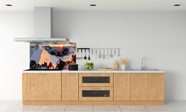 Cooker splashback Mountains in winter