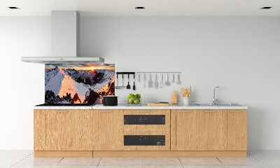 Cooker splashback Mountains in winter