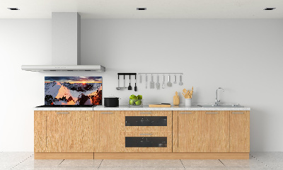 Cooker splashback Mountains in winter