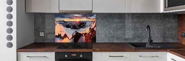 Cooker splashback Mountains in winter