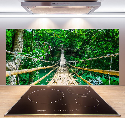 Kitchen splashback Tropical forest bridge