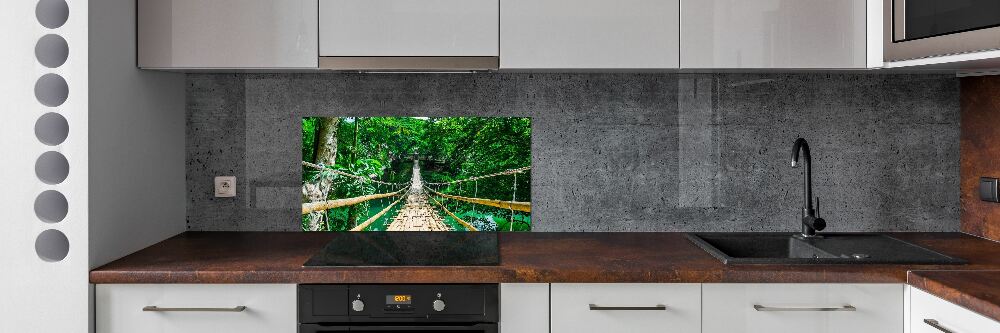 Kitchen splashback Tropical forest bridge