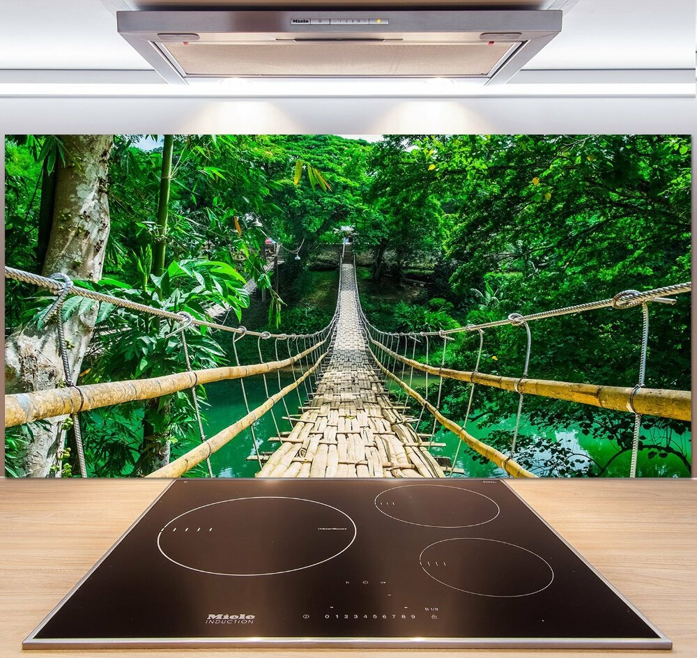 Kitchen splashback Tropical forest bridge