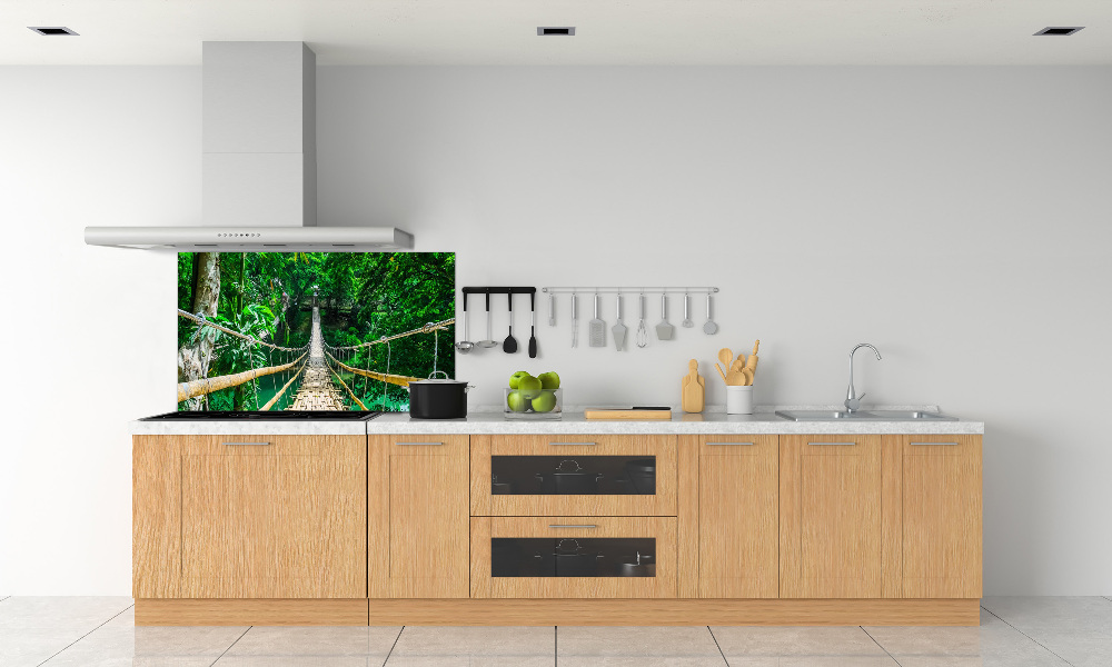 Kitchen splashback Tropical forest bridge