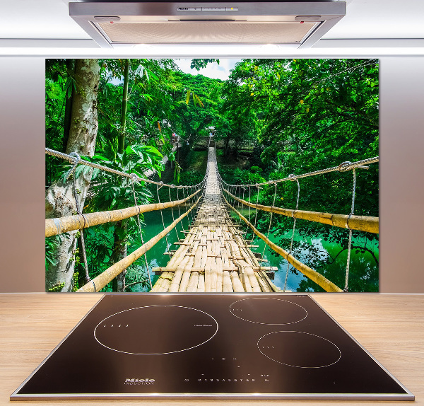 Kitchen splashback Tropical forest bridge