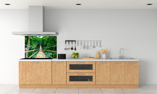 Kitchen splashback Tropical forest bridge