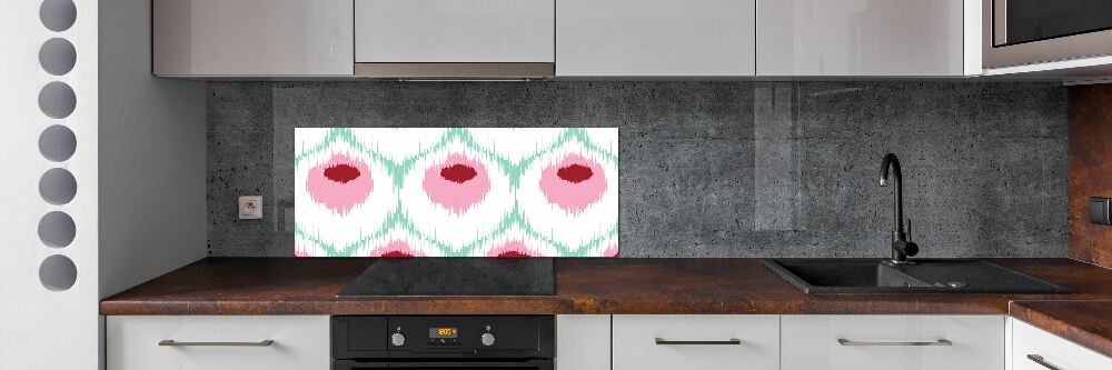 Glass splashback Pawi pattern