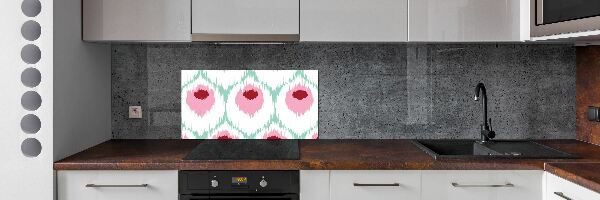 Glass splashback Pawi pattern