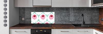 Glass splashback Pawi pattern