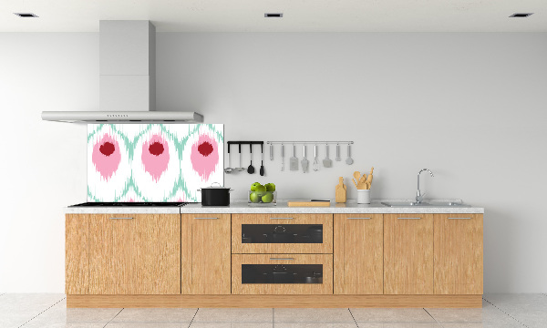 Glass splashback Pawi pattern