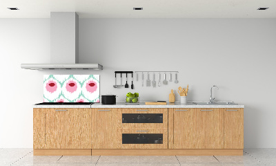 Glass splashback Pawi pattern