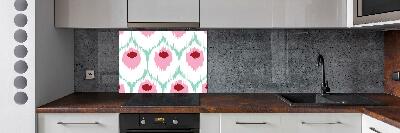 Glass splashback Pawi pattern