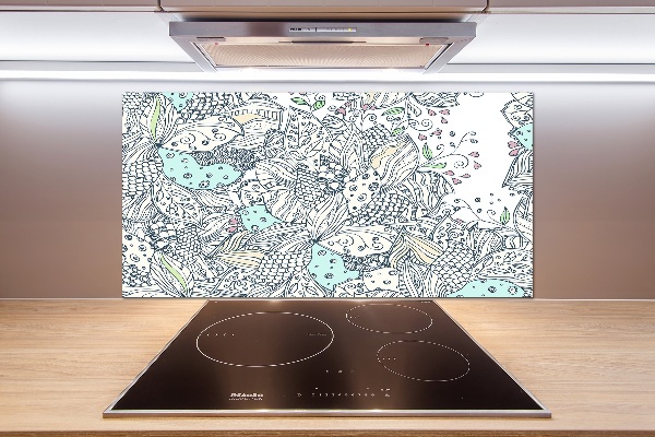 Kitchen splashback Floral pattern