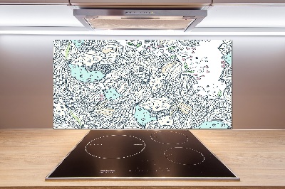 Kitchen splashback Floral pattern