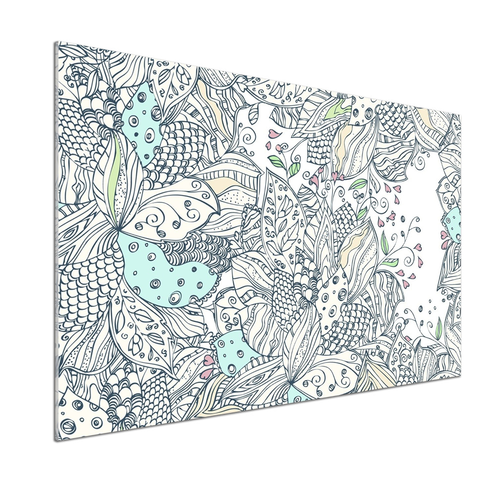 Kitchen splashback Floral pattern