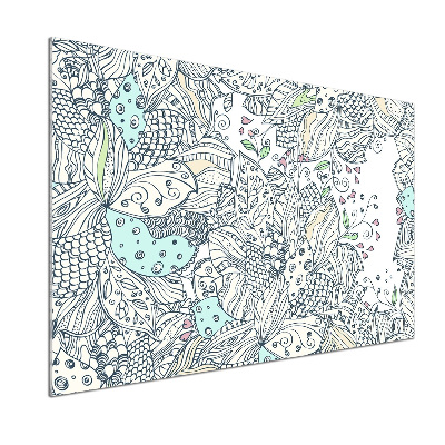 Kitchen splashback Floral pattern