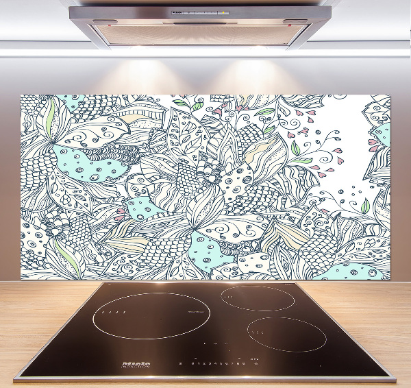 Kitchen splashback Floral pattern