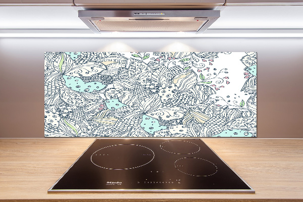 Kitchen splashback Floral pattern