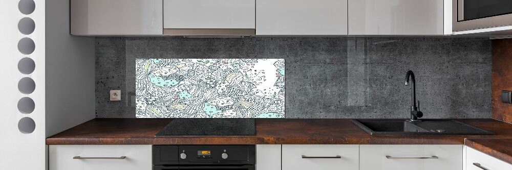 Kitchen splashback Floral pattern